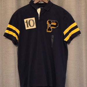 Ralph Lauren Polo Navy Wing Patch Varsity Rugby